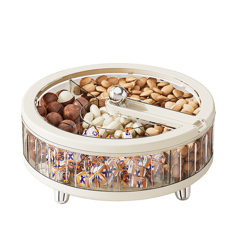 Rotating Snack Serving Tray with Lid