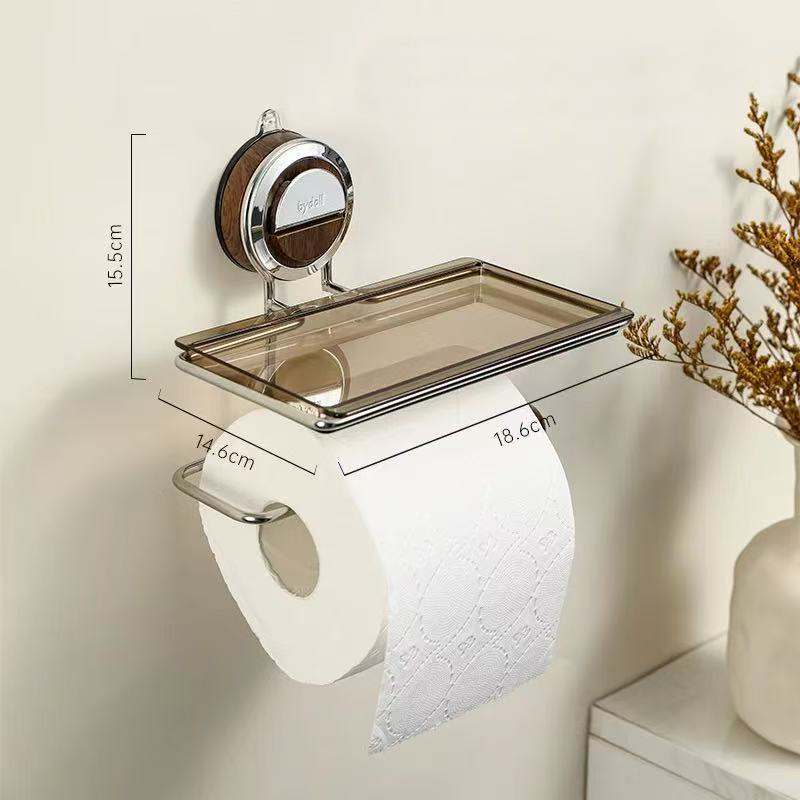 Toilet paper holder, walnut for hanging paper towel rolls